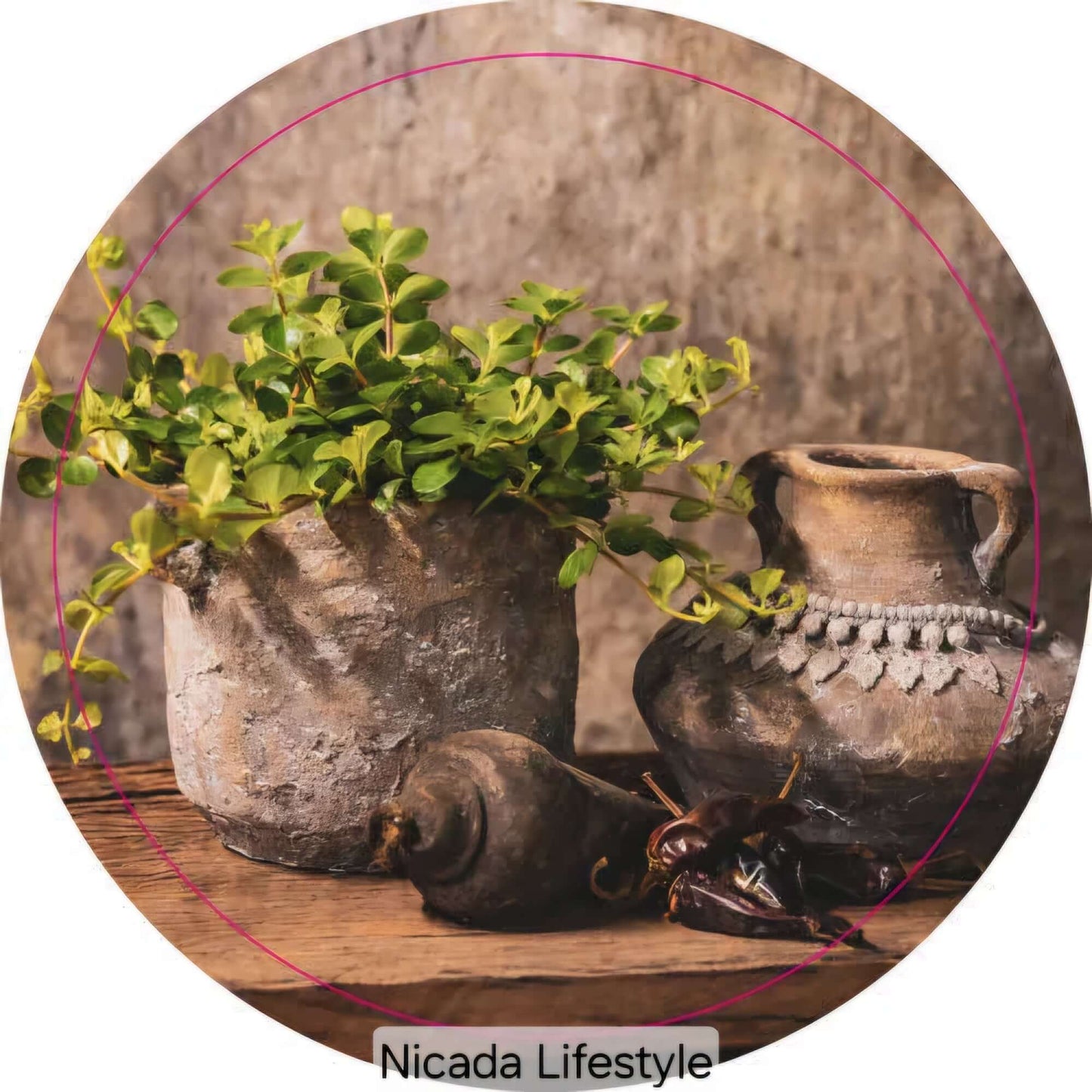 Muurcirkel 30cm - landelijk, stoer en sober wanddecoratie