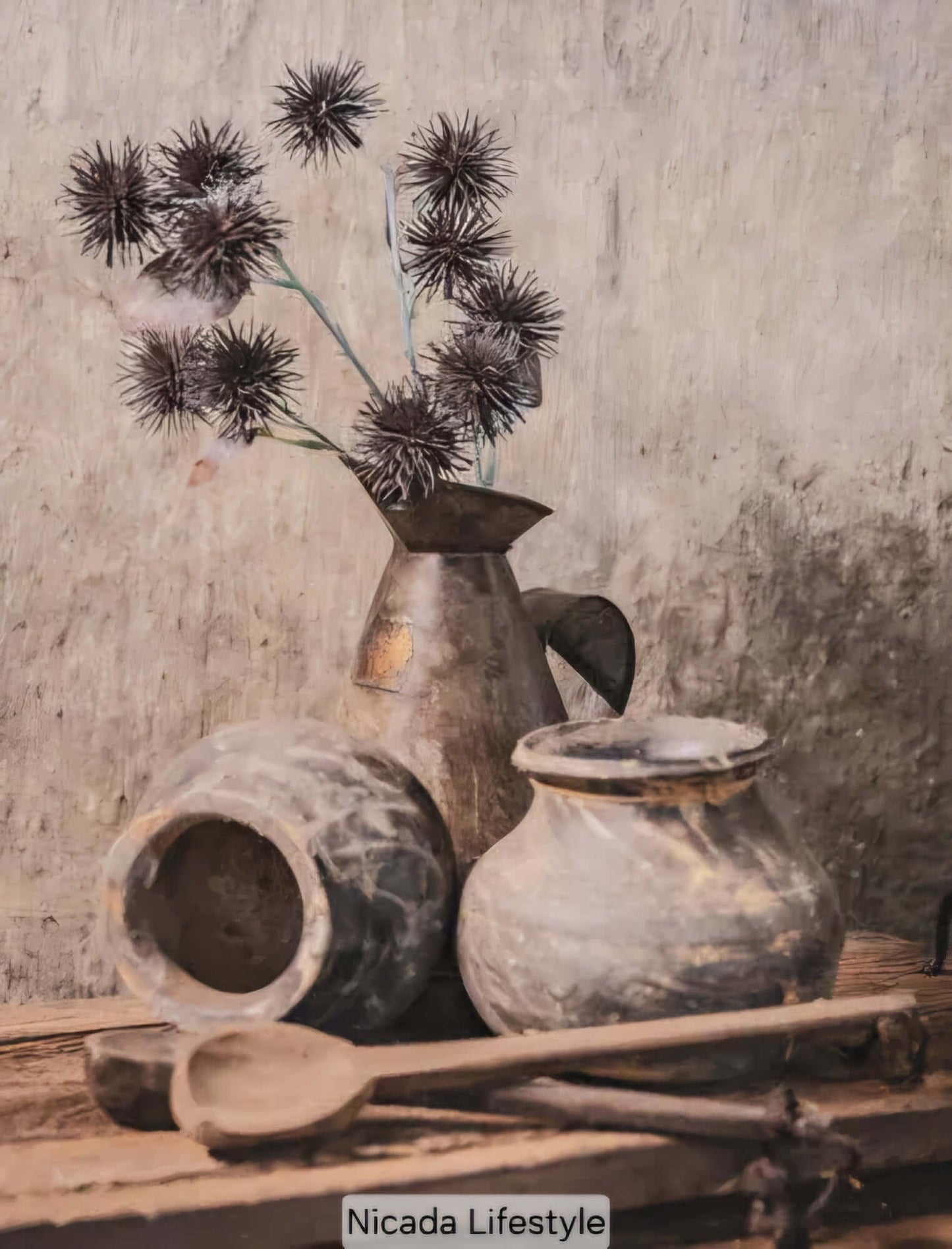 Doek in houten lijst