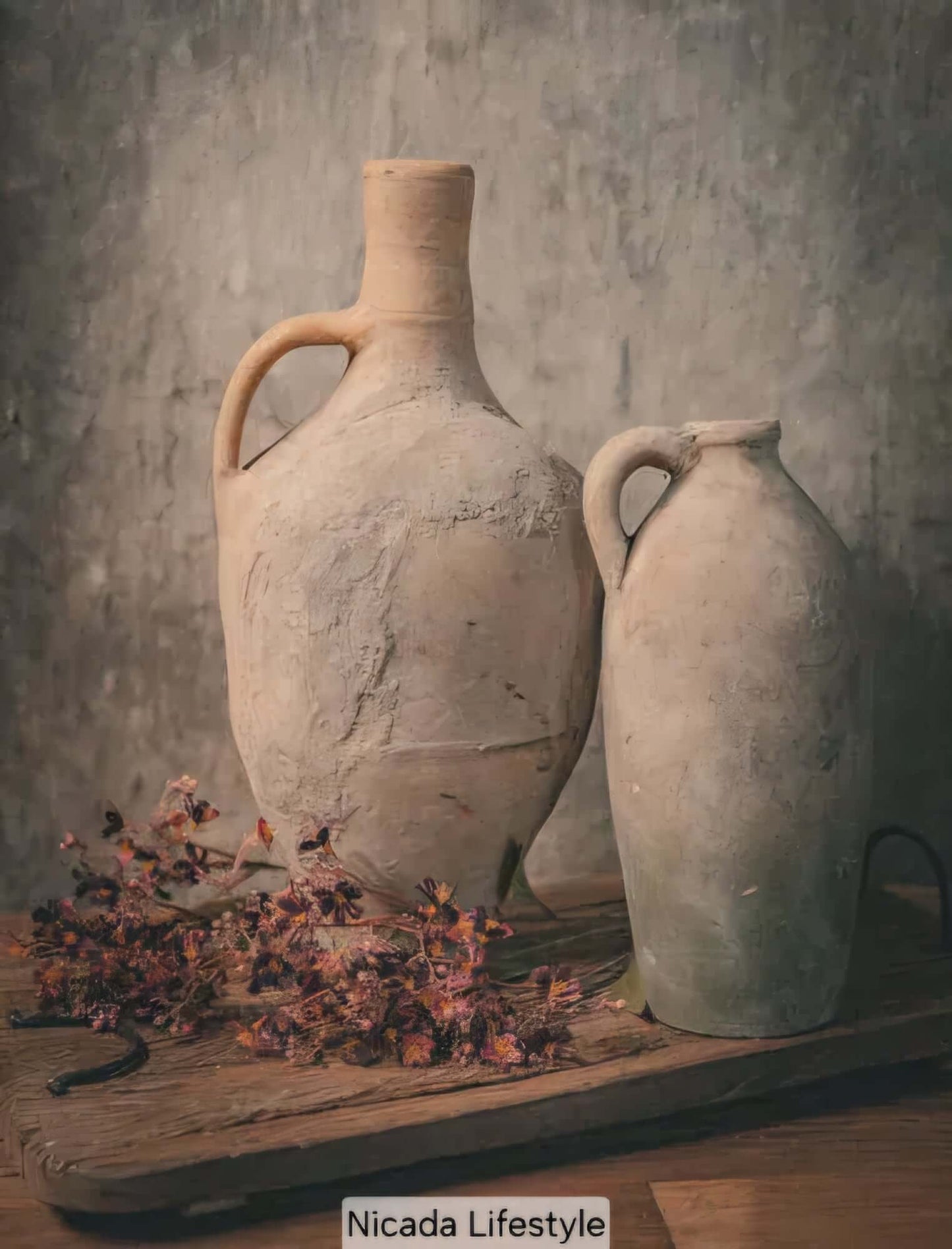 Doek in houten lijst