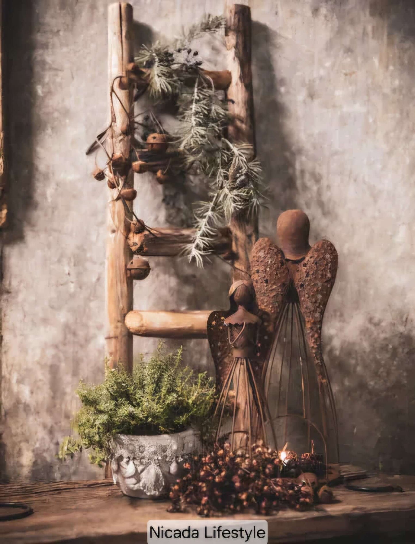 Doek in houten lijst