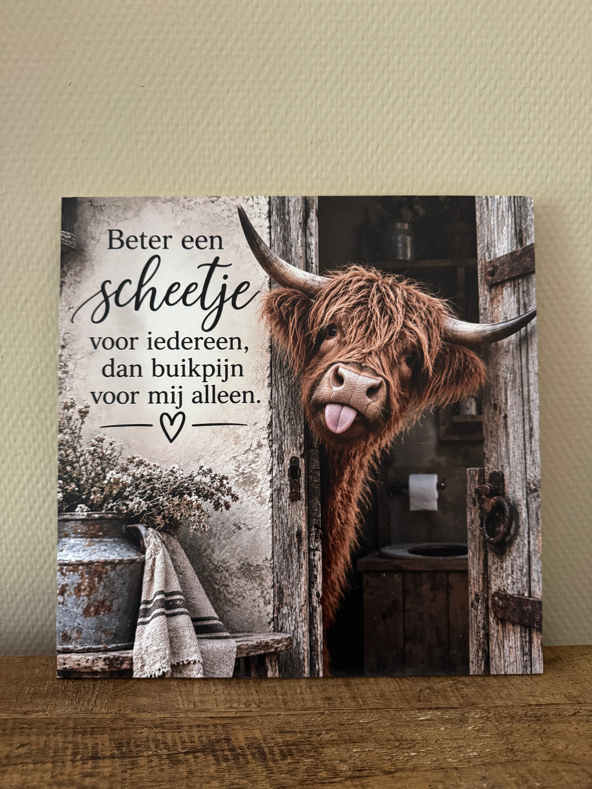 Muurbord hout 30x30