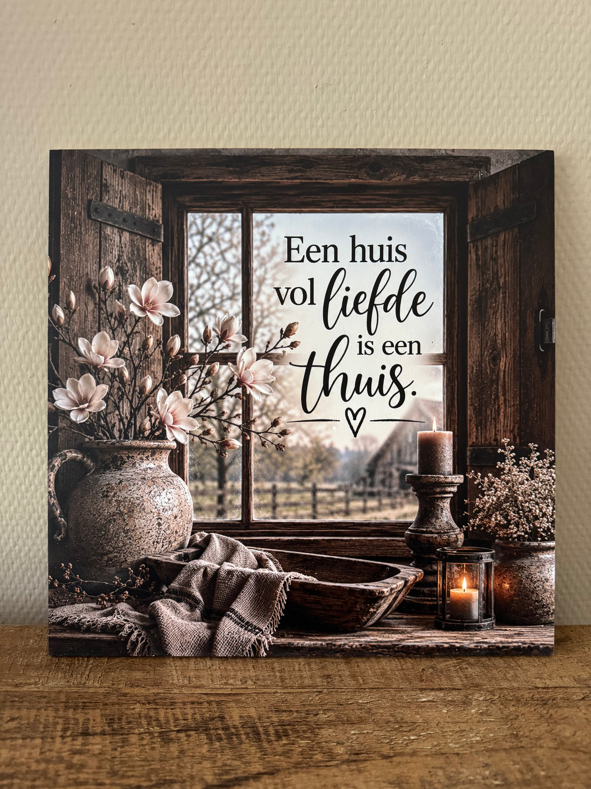 Muurbord hout 30x30