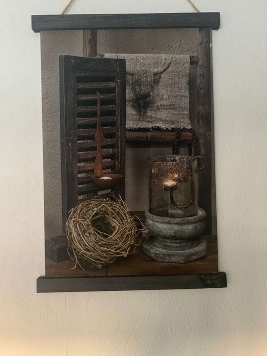 Wanddoek - landelijk, stoer en sober wanddecoratie