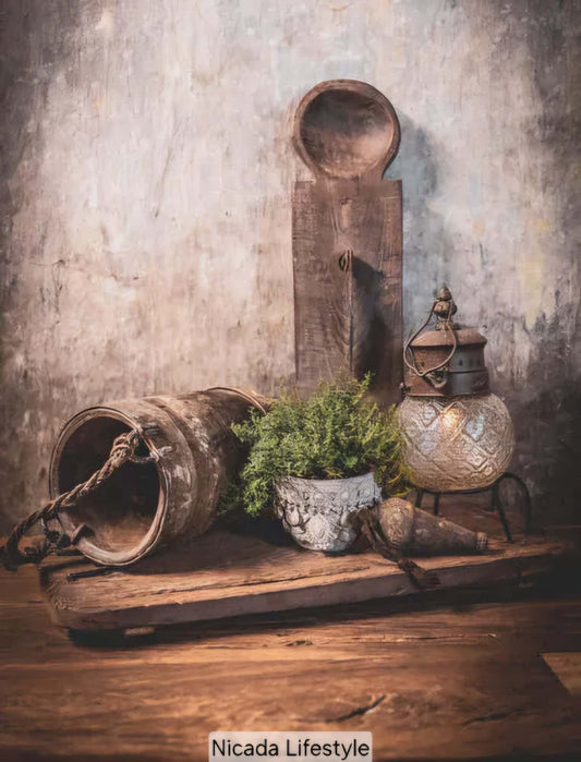 Doek in houten lijst