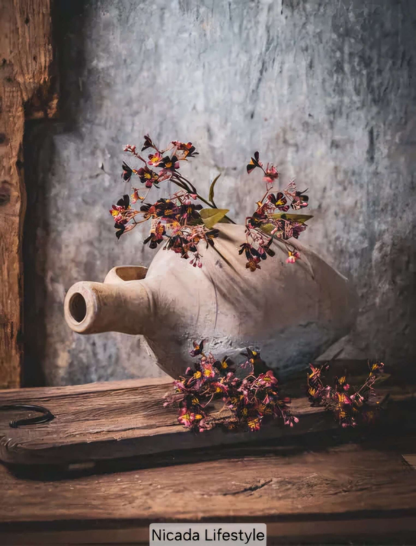 Doek in houten lijst