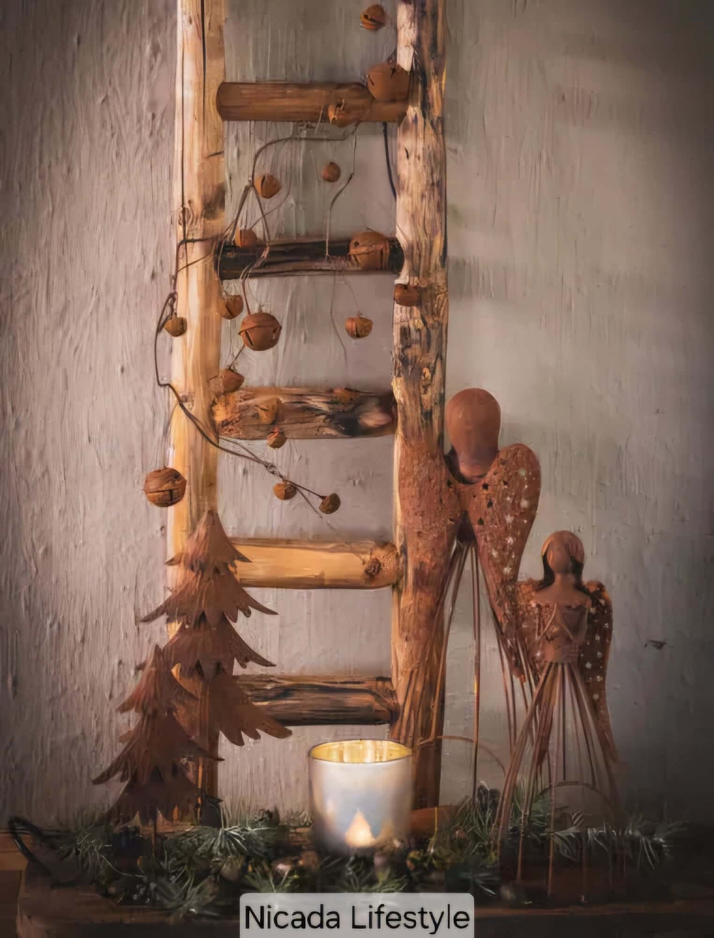 Doek in houten lijst