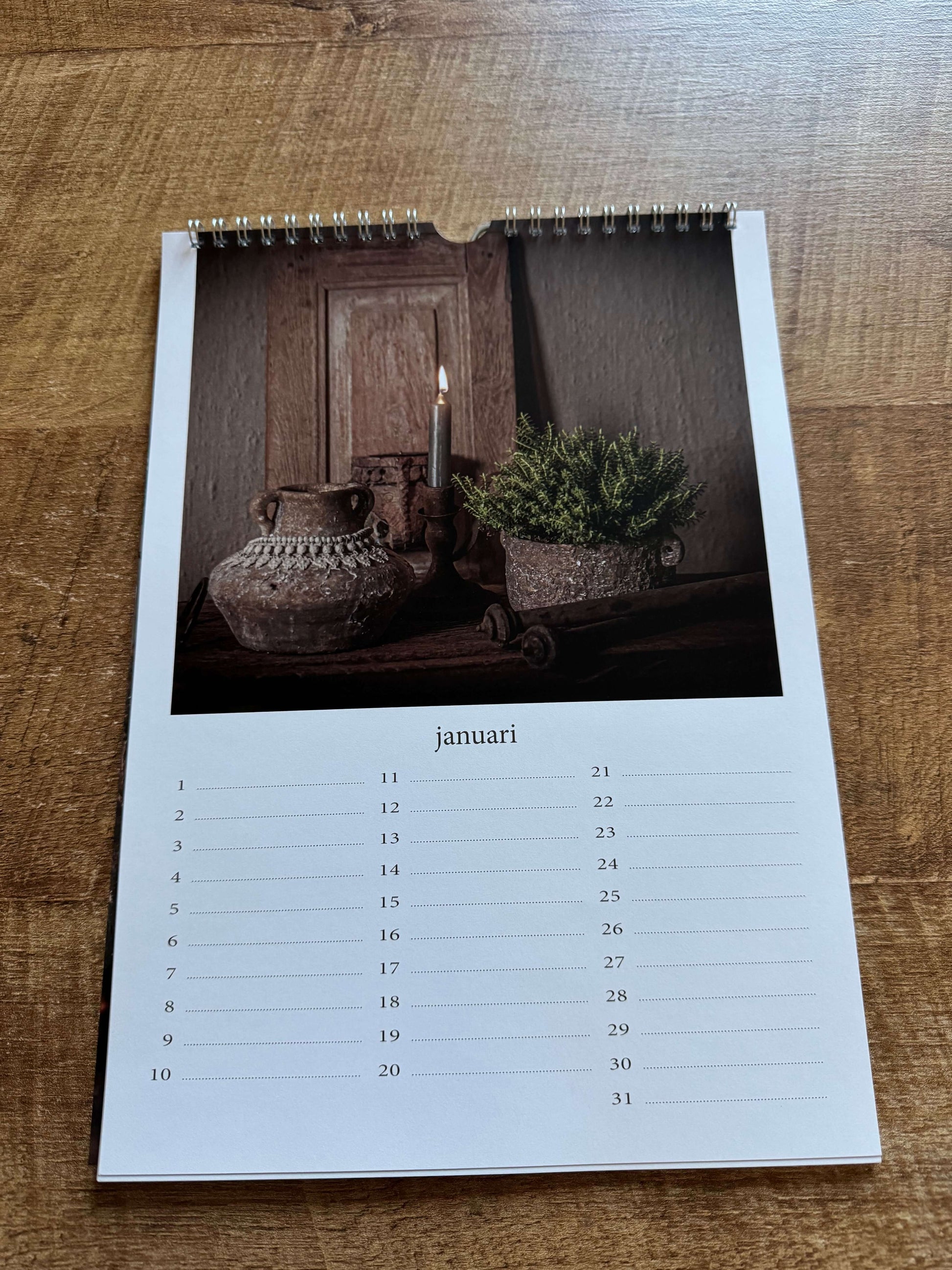 Verjaardag kalender - Landelijk, stoer en sober