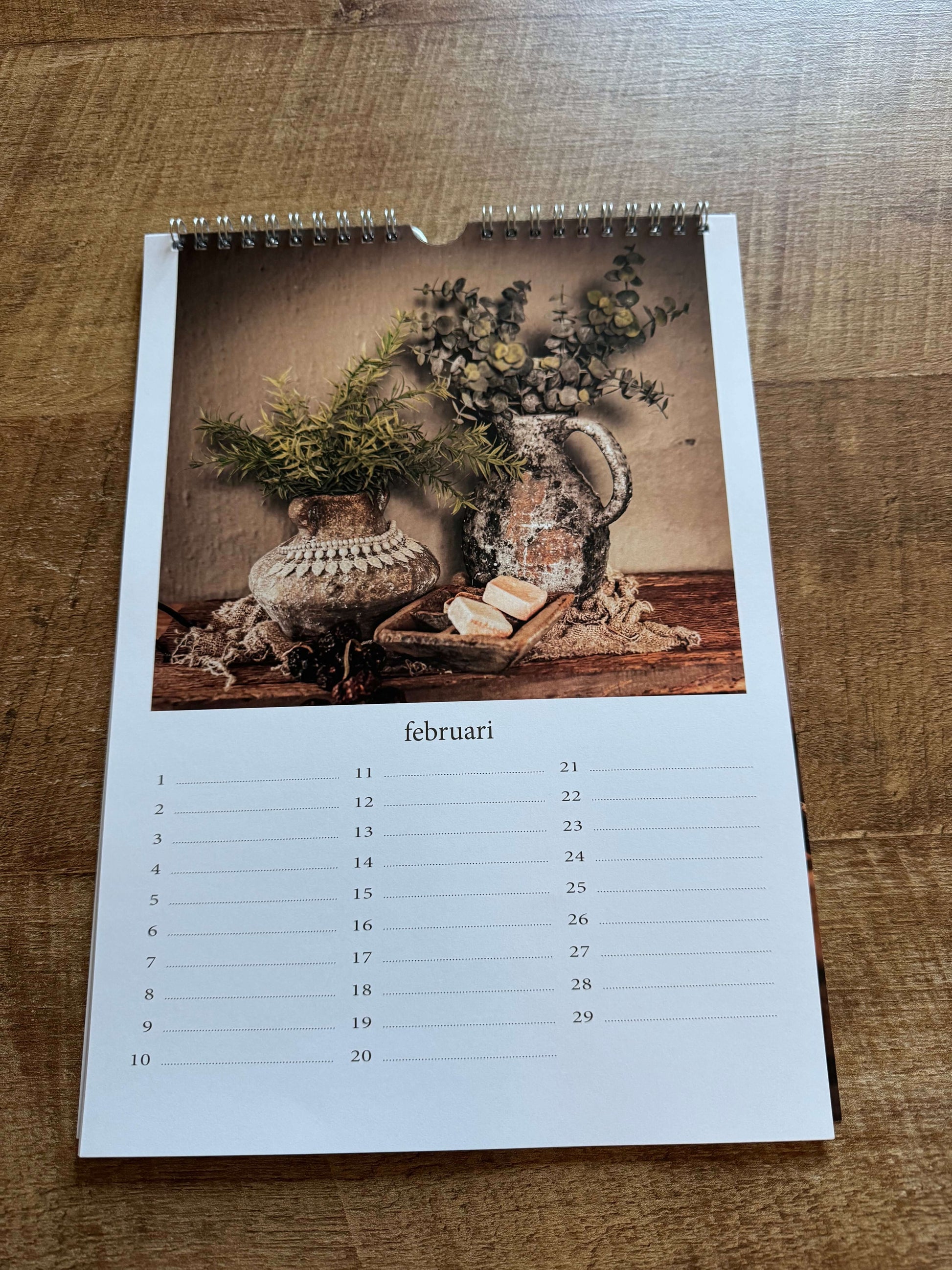 Verjaardag kalender - Landelijk, stoer en sober