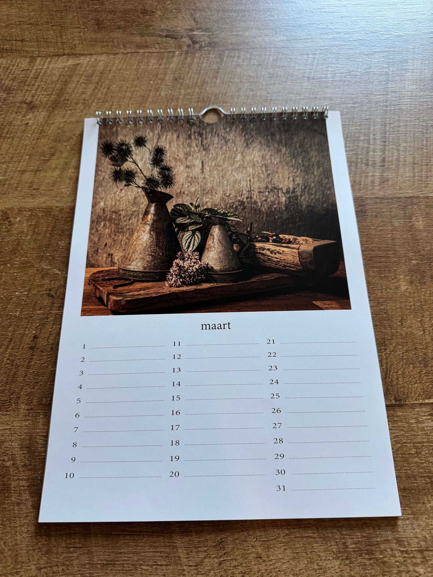 Verjaardag kalender - Landelijk, stoer en sober
