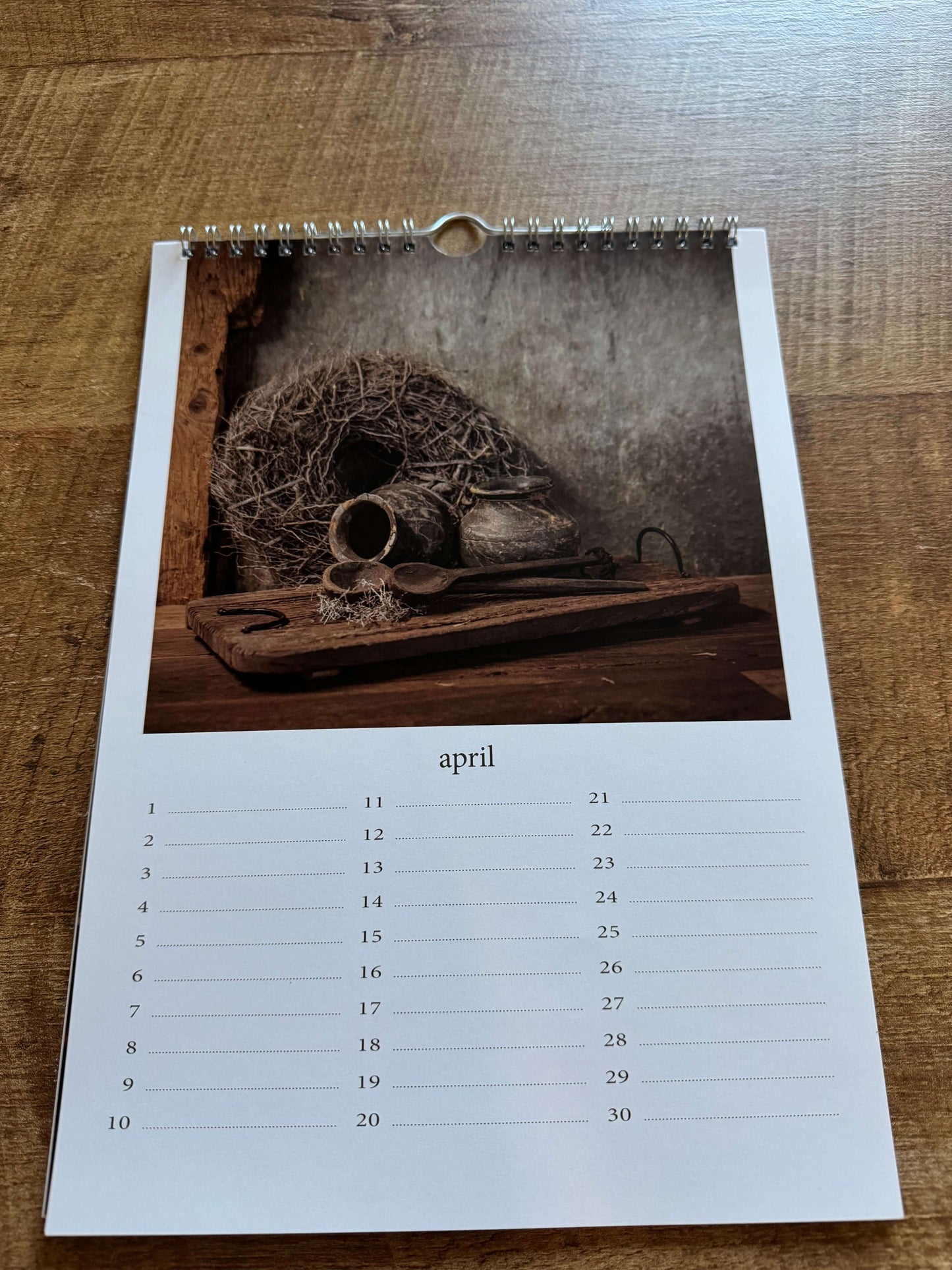 Verjaardag kalender - Landelijk, stoer en sober