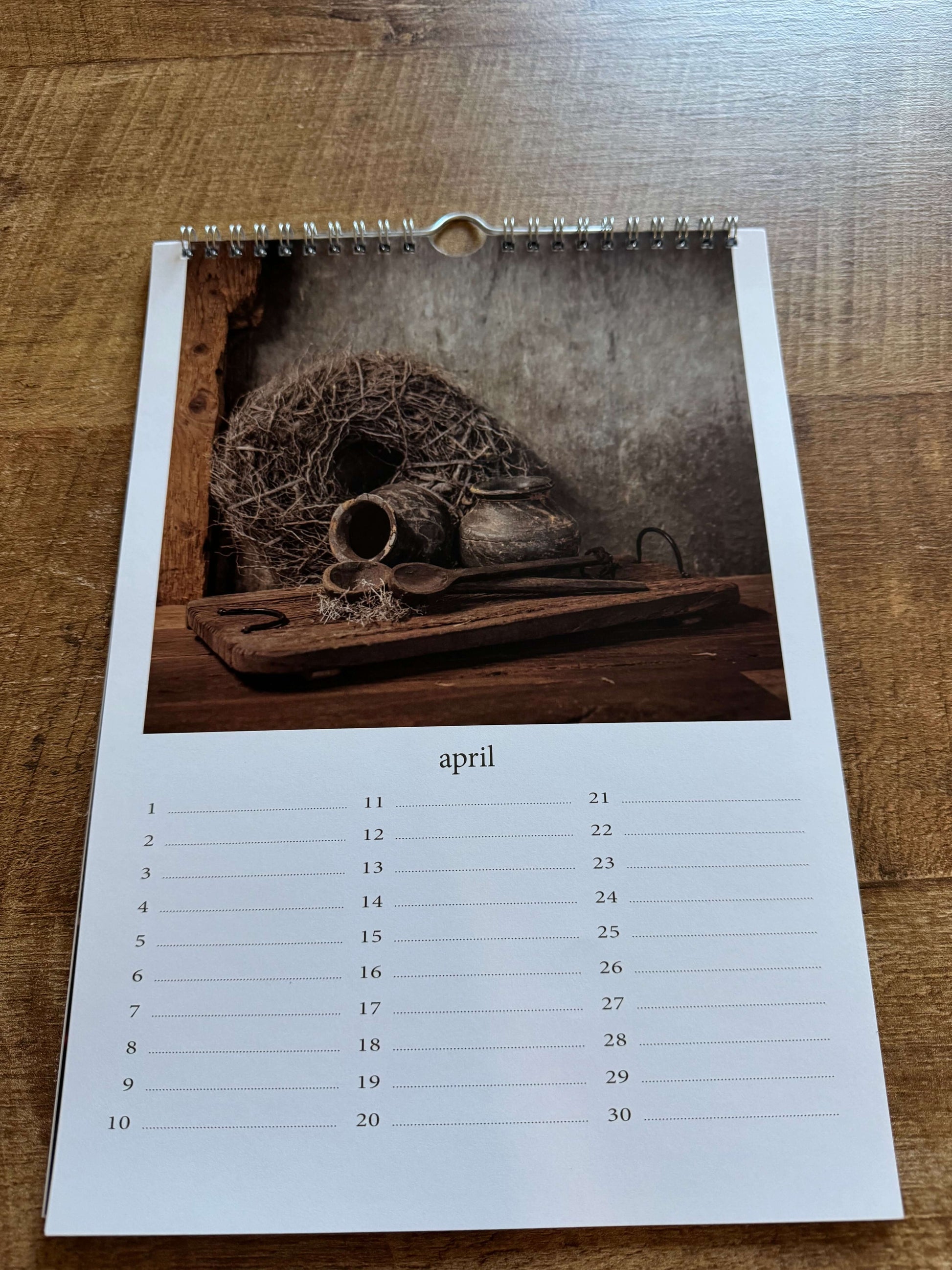 Verjaardag kalender - Landelijk, stoer en sober