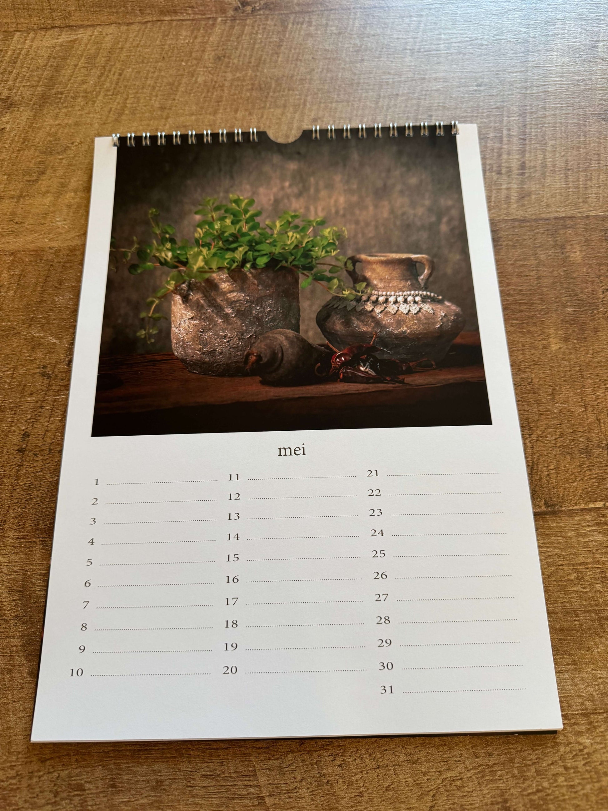 Verjaardag kalender - Landelijk, stoer en sober