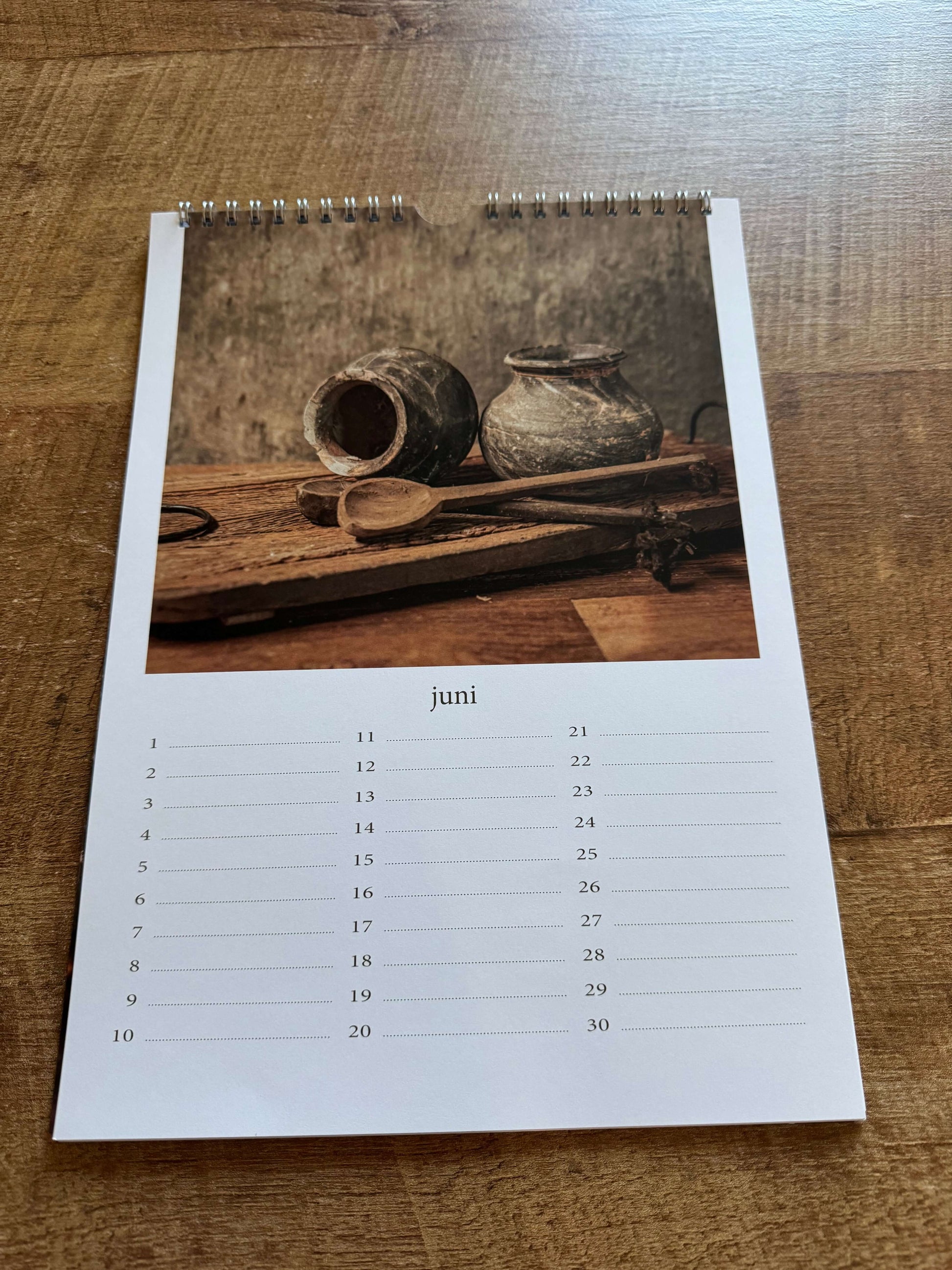 Verjaardag kalender - Landelijk, stoer en sober