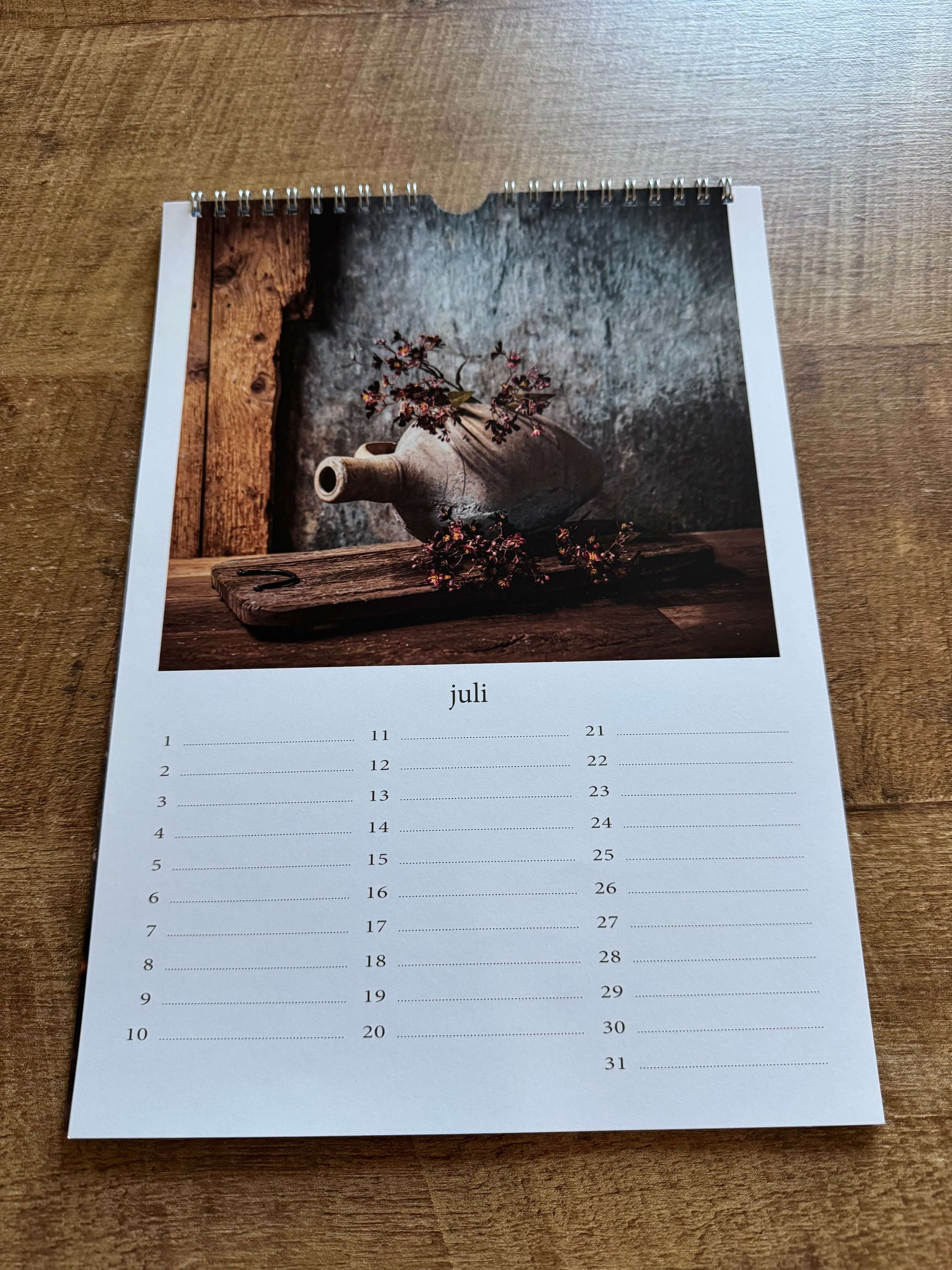 Verjaardag kalender - Landelijk, stoer en sober