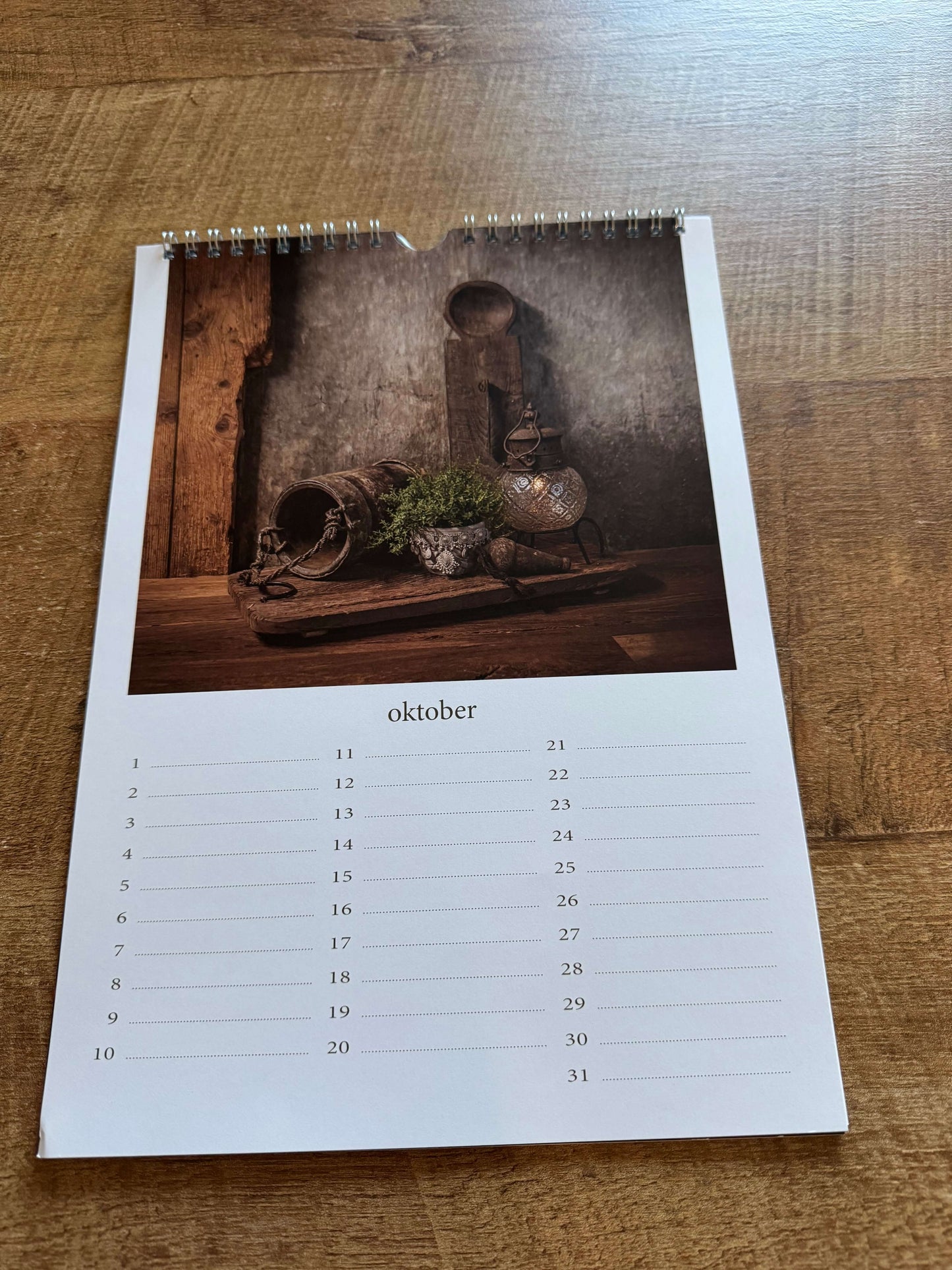 Verjaardag kalender - Landelijk, stoer en sober