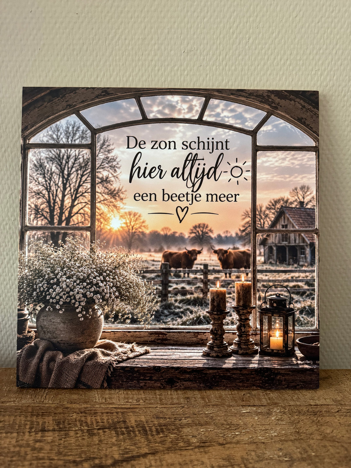Muurbord hout 30x30