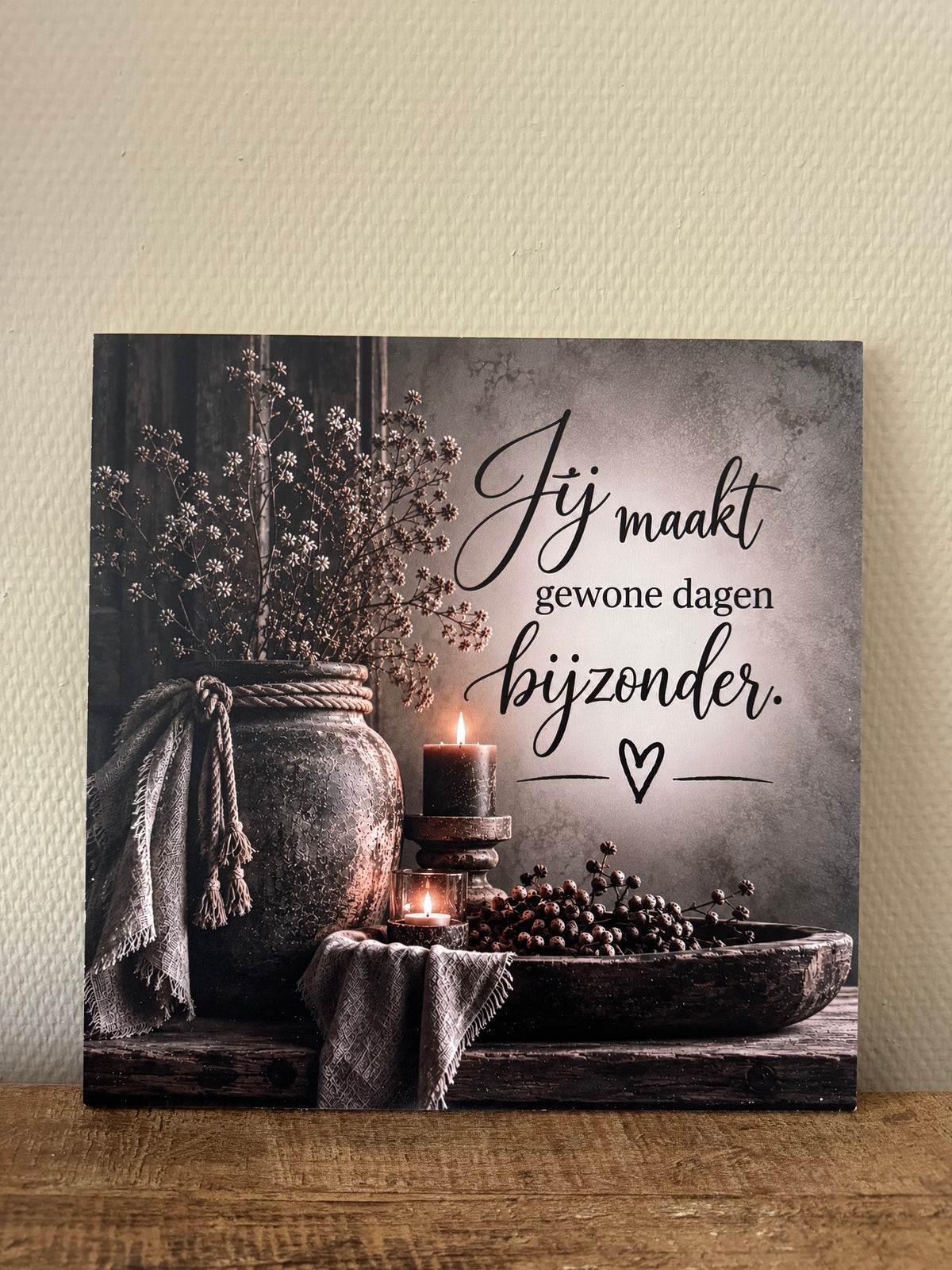 Muurbord hout 30x30