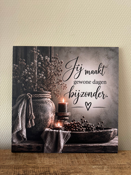 Muurbord hout 30x30