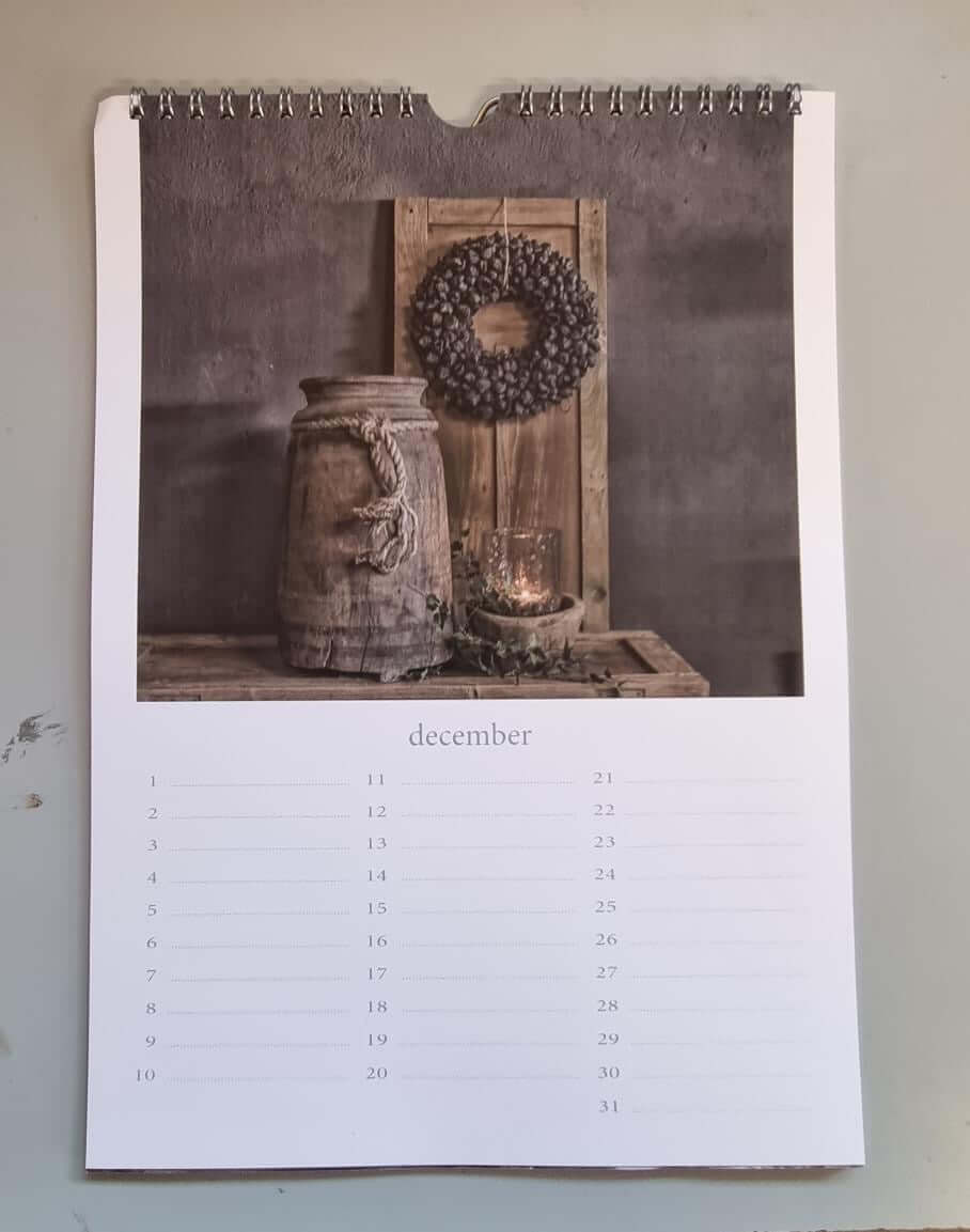 Verjaardagskalender - landelijk, stoer en sober